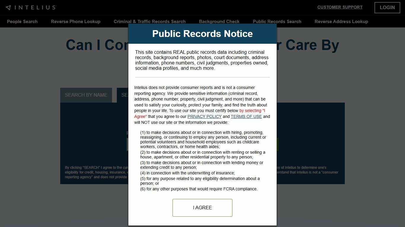 Can I Contact Intelius Customer Care By Phone? | Intelius Help Center